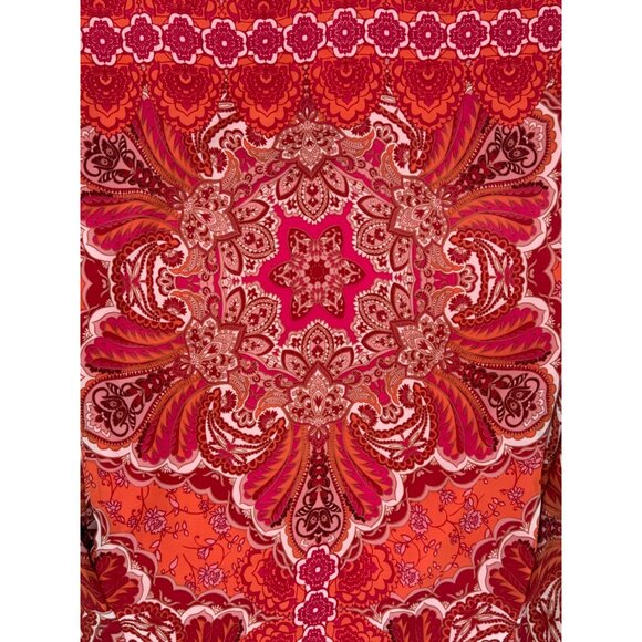 Vince Camuto Chiffon Tie-Neck Balloon Sleeve Paisley Casual Boho Mini Dress 4 S - Picture 16 of 16